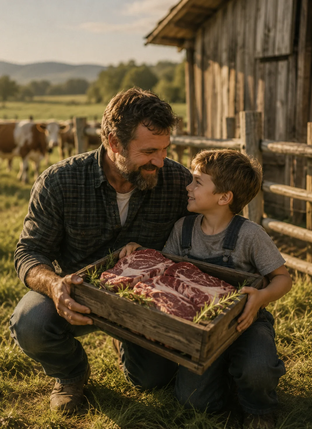 Засновник Jia Meats Євгеній із сином